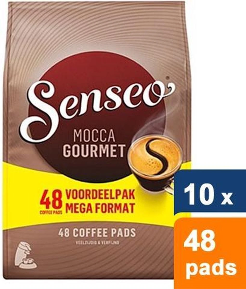 Senseo Mocca Gourmet Koffiepads - 10 X 48 Stuks 1 Senseo Mocca Gourmet Koffiepads - 10 X 48 Stuks