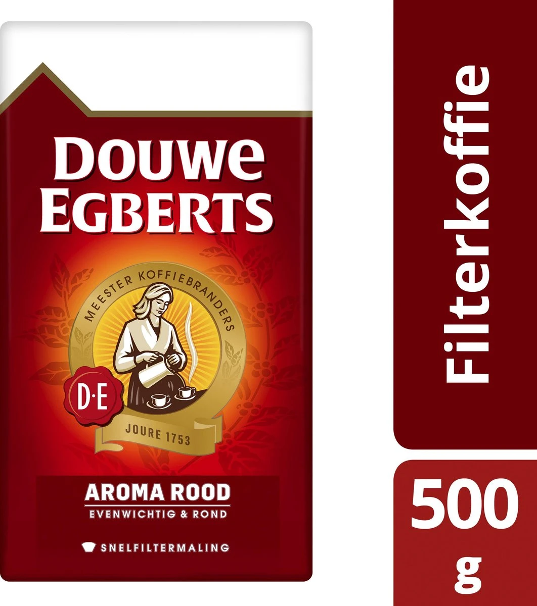 Douwe Egberts - Aroma Rood Snelfilter - 500g 2 Douwe Egberts - Aroma Rood Snelfilter - 500g - Afbeelding 2