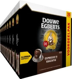 Douwe Egberts Espresso Krachtig Koffiecups - Intensiteit 10/12 - 10 X 20 Capsules