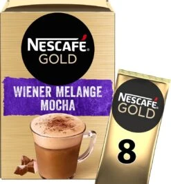 Nescafé Gold Wiener Melange Mocha Oploskoffie - 6 Doosjes à 8 Zakjes 7 Nescafé Gold Wiener Melange Mocha Oploskoffie - 6 Doosjes à 8 Zakjes -Rogers Coffee Service Winkel 1111x1200 2