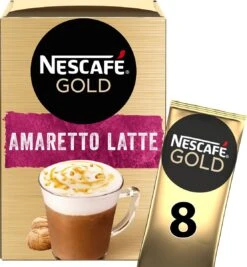 Nescafé Gold Amaretto Latte Oploskoffie - 6 Doosjes à 8 Zakjes 8 Nescafé Gold Amaretto Latte Oploskoffie - 6 Doosjes à 8 Zakjes -Rogers Coffee Service Winkel 1111x1200 6