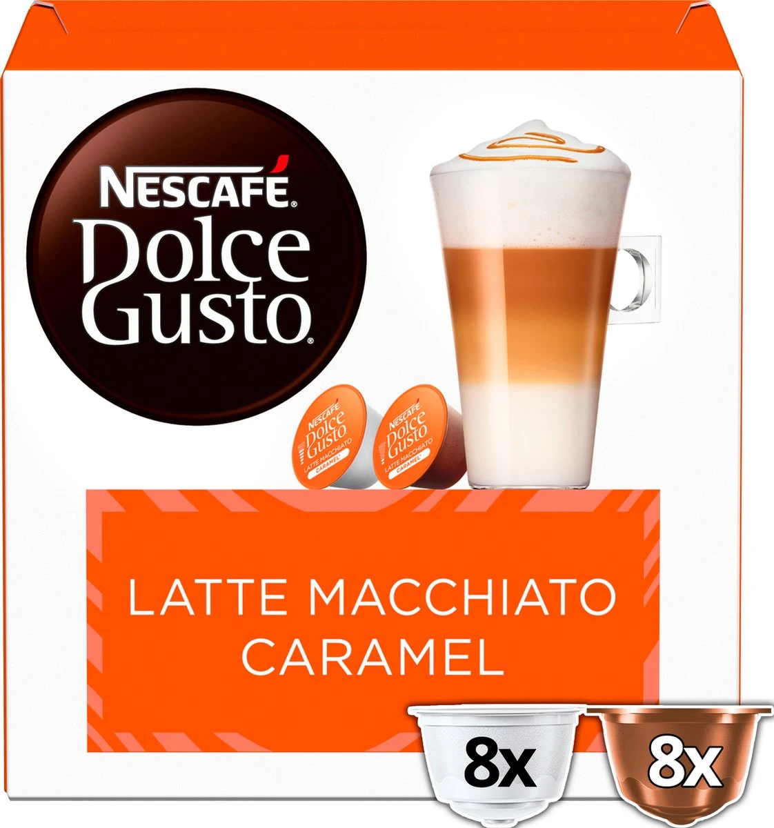 NESCAFÉ Dolce Gusto Latte Macchiato Caramel - 6 Doosjes à 16 Capsules 2 NESCAFÉ Dolce Gusto Latte Macchiato Caramel - 6 Doosjes à 16 Capsules - Afbeelding 2