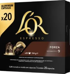 L'OR Espresso Forza Koffiecups - Intensiteit 9/12 - 10 X 20 Capsules -Rogers Coffee Service Winkel 1128x1200 1