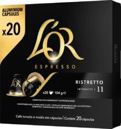L'OR Espresso Ristretto Koffiecups - Intensiteit 11/12 - 10 X 20 Capsules 25 L'OR Espresso Ristretto Koffiecups - Intensiteit 11/12 - 10 X 20 Capsules -Rogers Coffee Service Winkel 1128x1200