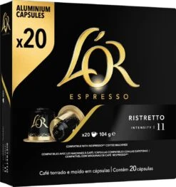 L'OR Espresso Ristretto Koffiecups - Intensiteit 11/12 - 10 X 20 Capsules 22 L'OR Espresso Ristretto Koffiecups - Intensiteit 11/12 - 10 X 20 Capsules -Rogers Coffee Service Winkel 1129x1200 1