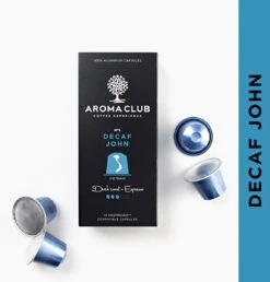 Aroma Club - Nespresso Compatible Capsules (120 St.) - No. 5 Decaf John - Intensiteit 3/5 - Decaf - 100% Aluminium Koffiecups 10 Aroma Club - Nespresso Compatible Capsules (120 St.) - No. 5 Decaf John - Intensiteit 3/5 - Decaf - 100% Aluminium Koffiecups -Rogers Coffee Service Winkel 1149x1200