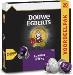 Douwe Egberts Lungo Intens Koffiecups - Intensiteit 8/12 - 10 X 20 Capsules -Rogers Coffee Service Winkel 1170x1200