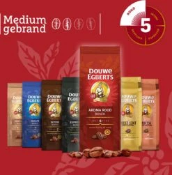 Douwe Egberts Aroma Rood Koffiebonen - 4 X 1000 Gram - Extra Grote Verpakking -Rogers Coffee Service Winkel 1181x1200 1