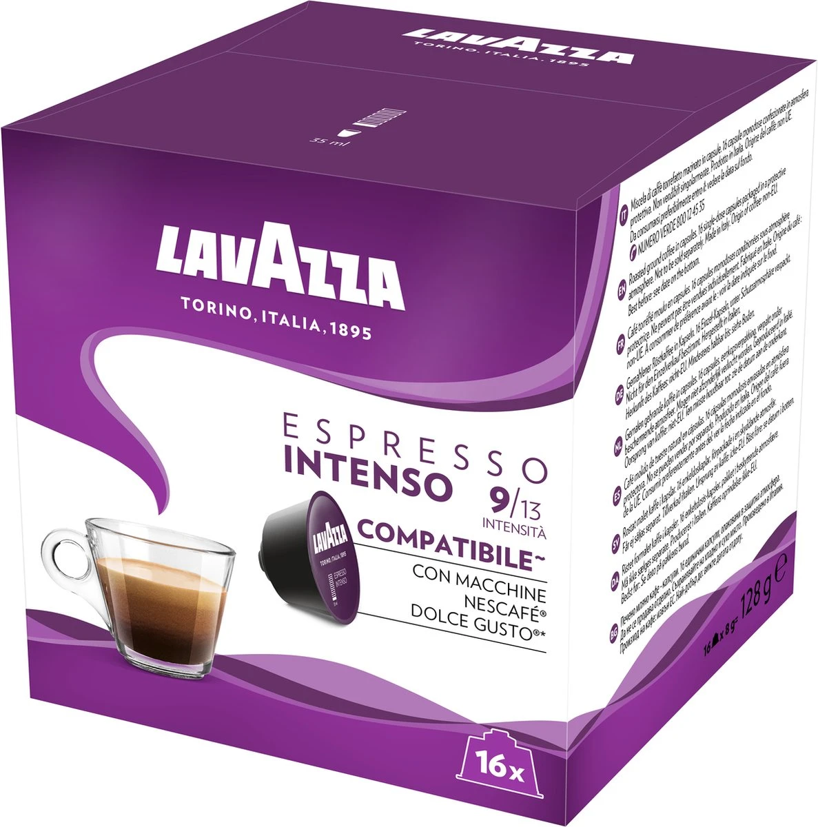 Lavazza Espresso Intenso Capsules - Geschikt Voor Dolce Gusto Apparaat - 16 Stuks X3 4 Lavazza Espresso Intenso Capsules - Geschikt Voor Dolce Gusto Apparaat - 16 Stuks X3 - Afbeelding 4