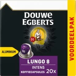 Douwe Egberts Lungo Intens Koffiecups - Intensiteit 8/12 - 10 X 20 Capsules -Rogers Coffee Service Winkel 1198x1200