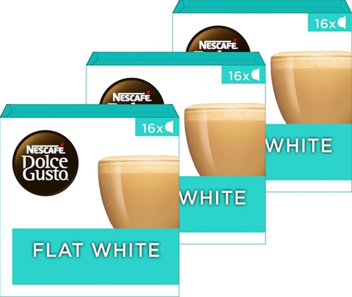 Nescafé Dolce Gusto Flat White Capsules - 48 Koffiecups 1 Nescafé Dolce Gusto Flat White Capsules - 48 Koffiecups