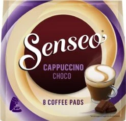 Senseo Cappuccino Choco Koffiepads - 2/9 Intensiteit - 4 X 8 Pads -Rogers Coffee Service Winkel 1200x1152