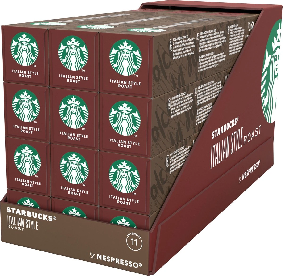 Starbucks By Nespresso Capsules Italian Roast - 12 Doosjes à 10 Koffiecups 1 Starbucks By Nespresso Capsules Italian Roast - 12 Doosjes à 10 Koffiecups