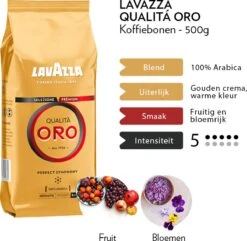 Lavazza Qualita Oro Koffiebonen - 500 Gram X4 10 Lavazza Qualita Oro Koffiebonen - 500 Gram X4 -Rogers Coffee Service Winkel 1200x1170 2
