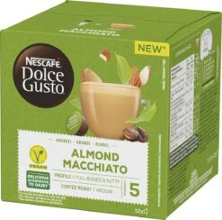 Nescafé Dolce Gusto Almond Macchiato Capsules - Vegan Koffie - 36 Koffiecups -Rogers Coffee Service Winkel 1200x1184 1