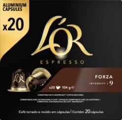 L'OR Espresso Forza Koffiecups - Intensiteit 9/12 - 10 X 20 Capsules -Rogers Coffee Service Winkel 1200x1187 2