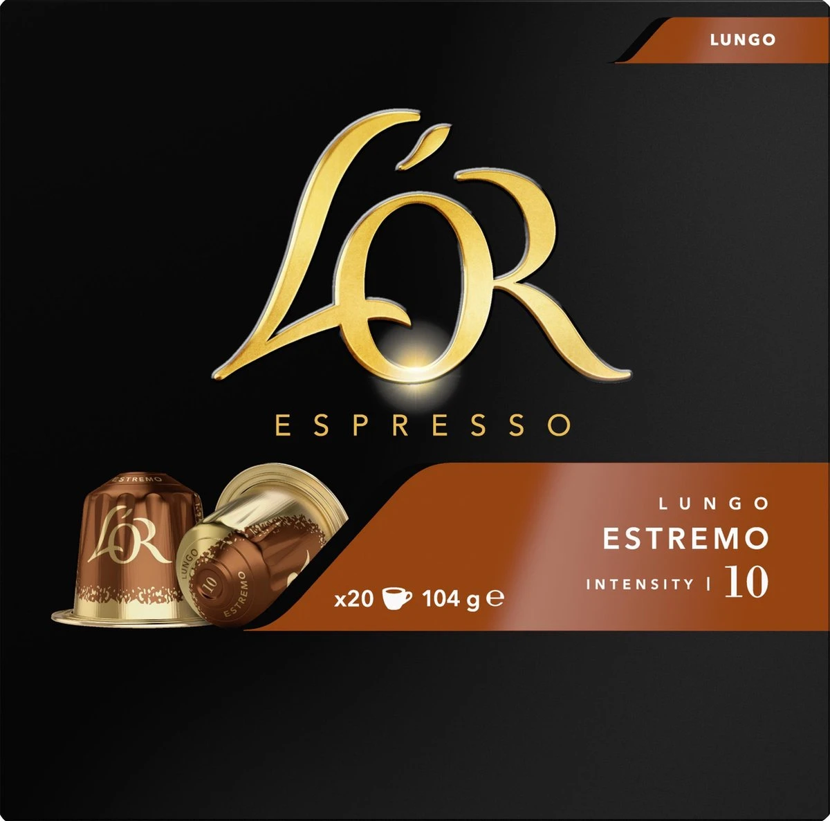 L'OR Lungo Estremo (10) - 10 X 20 Koffiecups 2 L'OR Lungo Estremo (10) - 10 X 20 Koffiecups - Afbeelding 2