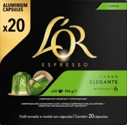 L'OR Lungo Elegante Koffiecups - Intensiteit 6/12 - 10 X 20 Capsules 20 L'OR Lungo Elegante Koffiecups - Intensiteit 6/12 - 10 X 20 Capsules -Rogers Coffee Service Winkel 1200x1187 5