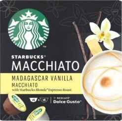 Starbucks By Dolce Gusto Capsules Madagascar Vanilla Macchiato- 3 Doosjes à 12 Koffiecups -Rogers Coffee Service Winkel 1200x1195