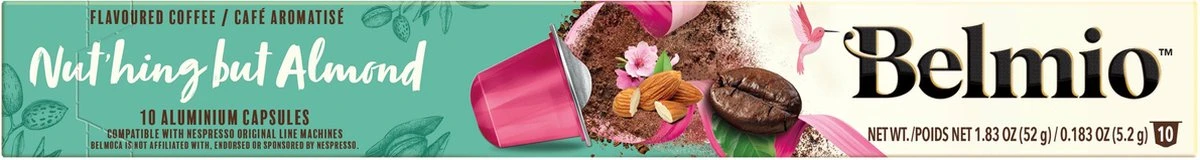 Belmio Koffiecups - NUTHING BUT ALMOND Capsules Nespresso Compatible - 120 Stuks 2 Belmio Koffiecups - NUTHING BUT ALMOND Capsules Nespresso Compatible - 120 Stuks - Afbeelding 2