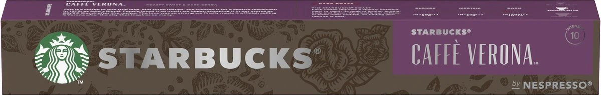 Starbucks By Nespresso Caffe Verona Dark Roast Capsules - 120 Koffiecups 4 Starbucks By Nespresso Caffe Verona Dark Roast Capsules - 120 Koffiecups - Afbeelding 4