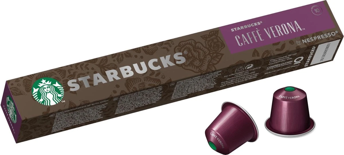 Starbucks By Nespresso Caffe Verona Dark Roast Capsules - 120 Koffiecups 3 Starbucks By Nespresso Caffe Verona Dark Roast Capsules - 120 Koffiecups - Afbeelding 3