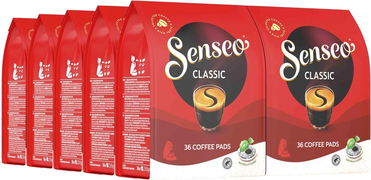 Senseo Classic Koffiepads - 5/9 Intensiteit - 10 X 36 Pads 1 Senseo Classic Koffiepads - 5/9 Intensiteit - 10 X 36 Pads