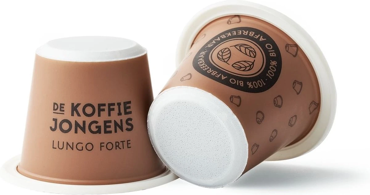 Biologisch Afbreekbare Koffiecups - Lungo Forte 180x - De Koffiejongens 2 Biologisch Afbreekbare Koffiecups - Lungo Forte 180x - De Koffiejongens - Afbeelding 2