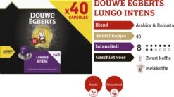 Douwe Egberts Lungo Intens (8) - 5 X 40 Koffiecups -Rogers Coffee Service Winkel 1200x672 1