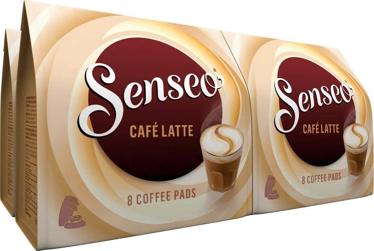 Senseo Café Latte Koffiepads - 2/9 Intensiteit - 4 X 8 Pads 1 Senseo Café Latte Koffiepads - 2/9 Intensiteit - 4 X 8 Pads