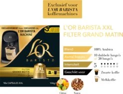 L'OR BARISTA XXL Filter Grand Matin (5) - 5 X 10 Koffiecups -Rogers Coffee Service Winkel 1200x913