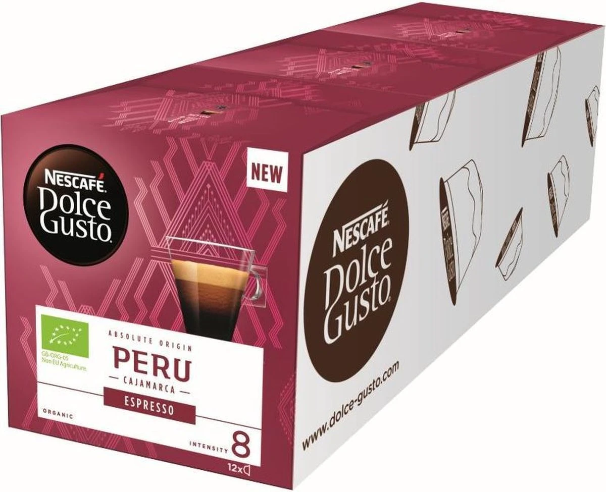 Nescafé Dolce Gusto Espresso Peru Capsules - 36 Koffiecups - GB-ORG-05 3 Nescafé Dolce Gusto Espresso Peru Capsules - 36 Koffiecups - GB-ORG-05 - Afbeelding 3