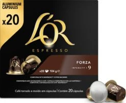 L'OR Espresso Forza Koffiecups - Intensiteit 9/12 - 10 X 20 Capsules -Rogers Coffee Service Winkel 1200x975 2
