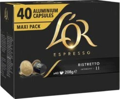 L'OR Espresso Ristretto Koffiecups - Intensiteit 11/12 - 4 X 40 Capsules 21 L'OR Espresso Ristretto Koffiecups - Intensiteit 11/12 - 4 X 40 Capsules -Rogers Coffee Service Winkel 1200x989 1