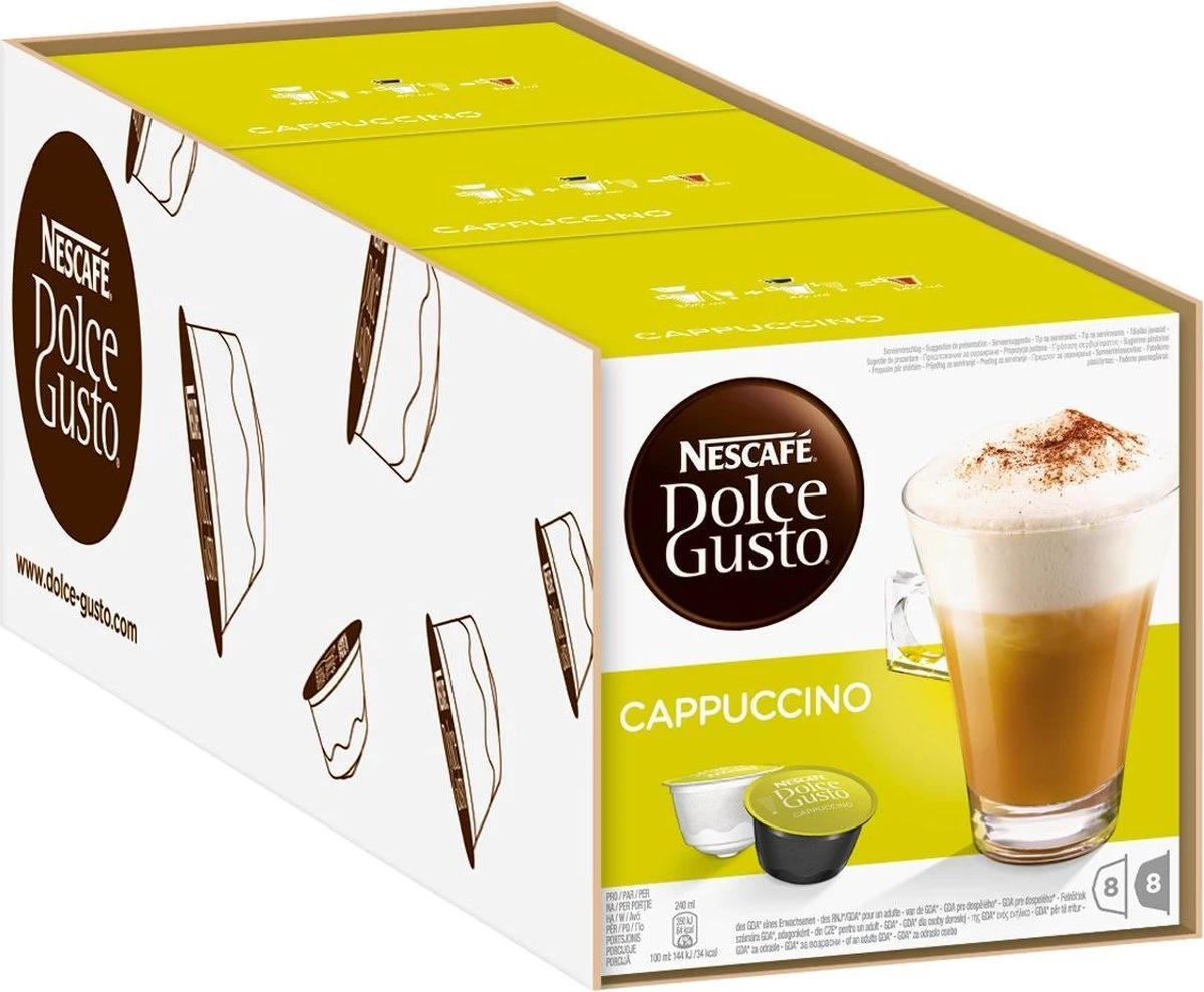 Nescafé Dolce Gusto Cappuccino Cups - 3 X 8 Stuks 1 Nescafé Dolce Gusto Cappuccino Cups - 3 X 8 Stuks