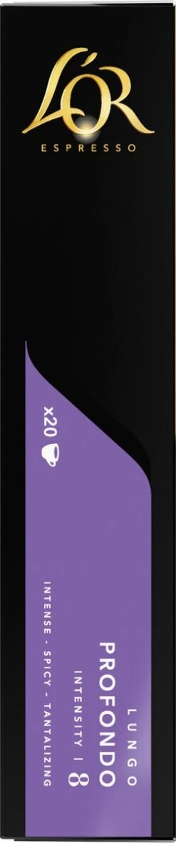 L'OR Lungo Profondo Koffiecups - Intensiteit 8/12 - 4 X 40 Capsules 12 L'OR Lungo Profondo Koffiecups - Intensiteit 8/12 - 4 X 40 Capsules -Rogers Coffee Service Winkel 251x1200 2