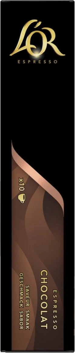 L'OR Espresso Chocolat Koffiecups - 10 X 10 Capsules -Rogers Coffee Service Winkel 257x1200