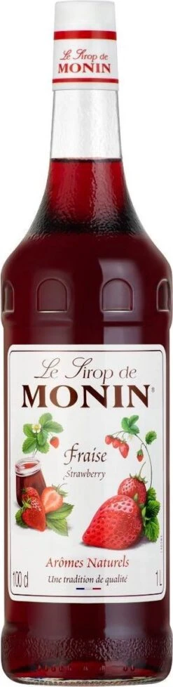 Monin Aardbei Koffie Siroop Fles 1 Liter