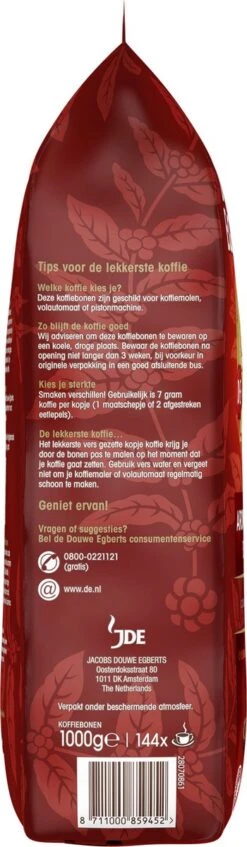 Douwe Egberts Aroma Rood Koffiebonen - 4 X 1000 Gram - Extra Grote Verpakking -Rogers Coffee Service Winkel 350x1200