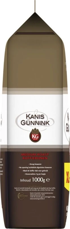Kanis & Gunnink Medium Roast Koffiebonen - 4 X 1000 Gram - Voordeelverpakking 9 Kanis & Gunnink Medium Roast Koffiebonen - 4 X 1000 Gram - Voordeelverpakking -Rogers Coffee Service Winkel 369x1200