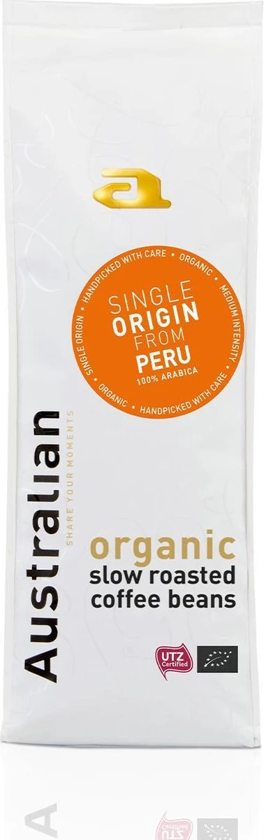 Australian Single Origin Peru Koffiebonen - 4 X 750 Gram - UTZ Organic 1 Australian Single Origin Peru Koffiebonen - 4 X 750 Gram - UTZ Organic