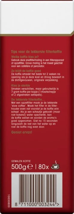 Douwe Egberts Aroma Rood Filterkoffie - 6 X 500 Gram -Rogers Coffee Service Winkel 420x1200 4