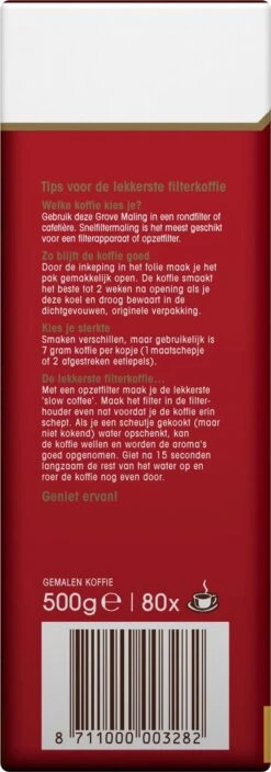 Douwe Egberts Aroma Rood Grove Maling Filterkoffie - 6 X 500 Gram 10 Douwe Egberts Aroma Rood Grove Maling Filterkoffie - 6 X 500 Gram -Rogers Coffee Service Winkel 421x1200