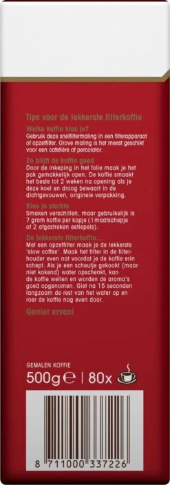 Douwe Egberts Aroma Rood Donker Filterkoffie - 6 X 500 Gram 11 Douwe Egberts Aroma Rood Donker Filterkoffie - 6 X 500 Gram -Rogers Coffee Service Winkel 421x1200 5