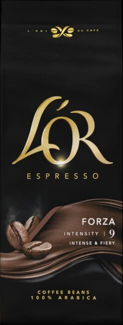 L'OR Forza Koffiebonen (9) - 4x 1000 Gram 9 L'OR Forza Koffiebonen (9) - 4x 1000 Gram -Rogers Coffee Service Winkel 456x1200 1