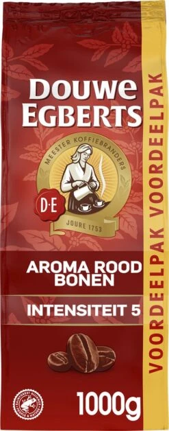 Douwe Egberts Aroma Rood Koffiebonen - 4 X 1000 Gram - Extra Grote Verpakking -Rogers Coffee Service Winkel 472x1200