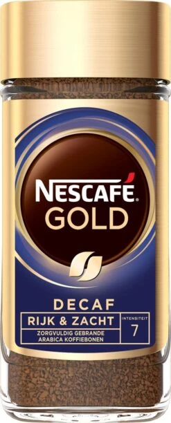 Nescafé Gold Decafé Oploskoffie - 6 Potten à 100 Gram -Rogers Coffee Service Winkel 484x1200 1