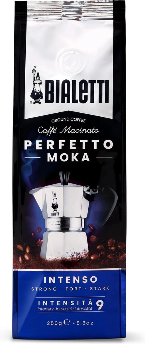 Bialetti Perfetto Moka Intenso Gemalen Koffie - 250 Gram 1 Bialetti Perfetto Moka Intenso Gemalen Koffie - 250 Gram