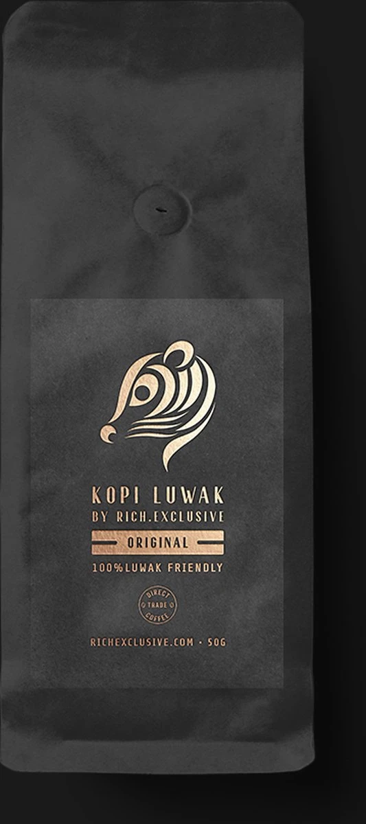 Kopi Luwak Koffie. 35 Gram Ongemalen Bonen. Direct Trade. Single Origin. The Original By Rich.Exclusive. 2 Kopi Luwak Koffie. 35 Gram Ongemalen Bonen. Direct Trade. Single Origin. The Original By Rich.Exclusive. - Afbeelding 2