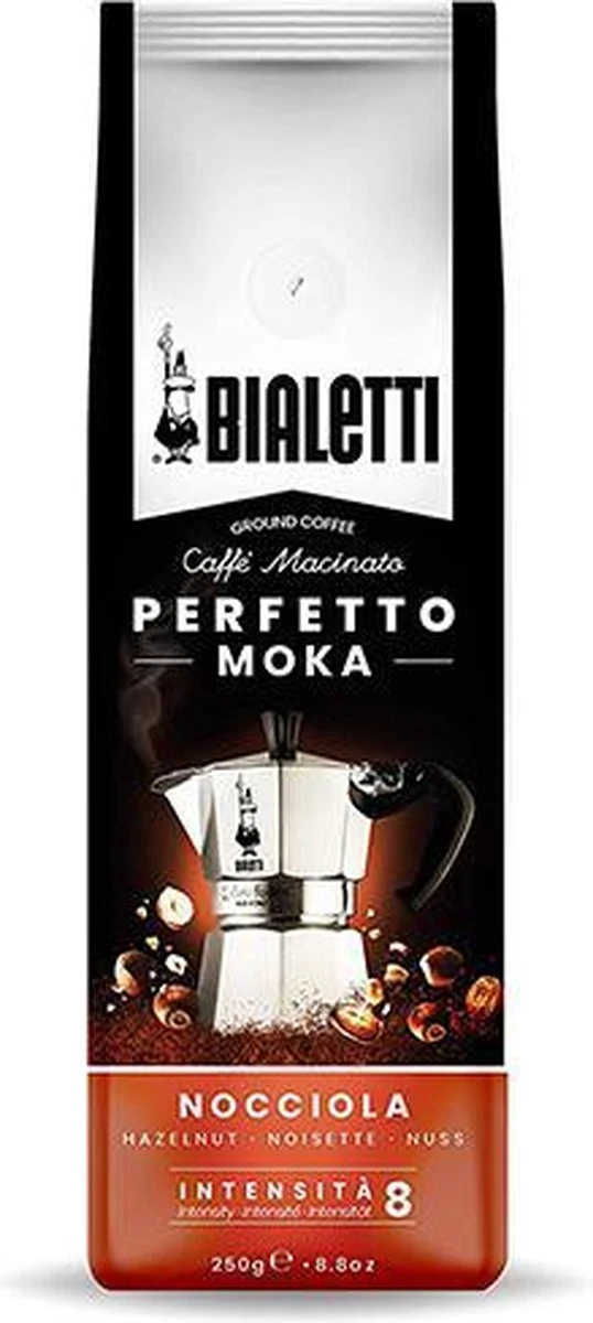Bialetti Perfetto Moka Gemalen Koffie Proefpakket - 4 X 250 Gram - Classico, Intenso, Delicato En Nocciola 2 Bialetti Perfetto Moka Gemalen Koffie Proefpakket - 4 X 250 Gram - Classico, Intenso, Delicato En Nocciola - Afbeelding 2
